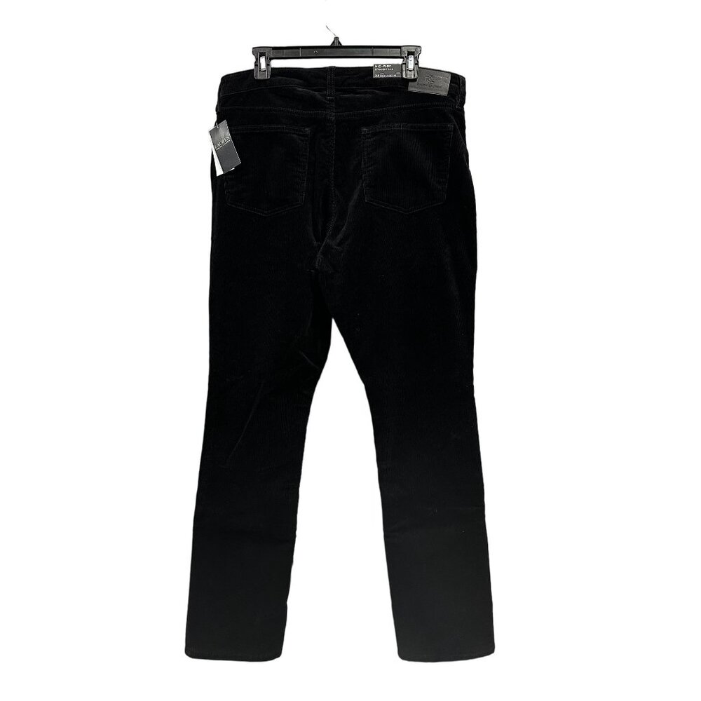 Lauren Ralph Lauren Womens 14 Black Corduroy Pants Stretch Mid Rise Straight Leg - Picture 2 of 9